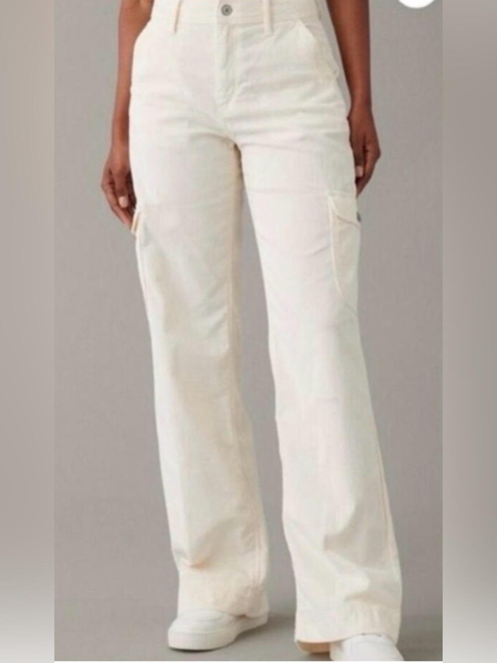 EUC AE Dreamy Drape Stretch Corduroy Super High Waisted Baggy Pant - Sz 0